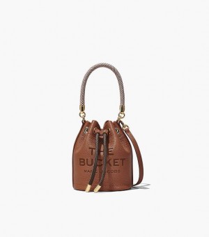 Argan Oil Women's Marc Jacobs The Leather Mini Bucket Bags | 82560SORA