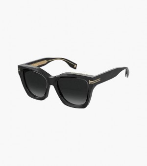 Black Women's Marc Jacobs Icon Edge Oversized Square Sunglasses | 38195QFGP