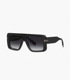 Black Women's Marc Jacobs Icon Rectangular Sunglasses | 61249JRBG