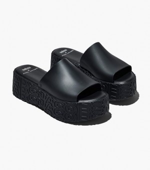 Black Women's Marc Jacobs Melissa x Marc Jacobs Becky Platform Slides | 32754XDAC