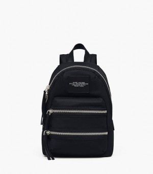 Black Women's Marc Jacobs The Biker Nylon Medium Backpack | 01798LXEP