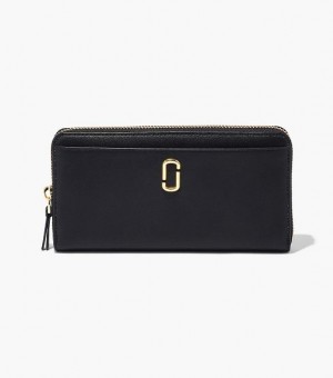 Black Women's Marc Jacobs The J Marc Continental Wallets | 42396XGYW