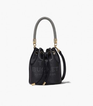 Black Women's Marc Jacobs The Leather Bucket Bags | 74950WNCQ