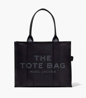 Black Women's Marc Jacobs The Leather Large Tote Bags | 60943KZHB