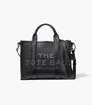 Black Women's Marc Jacobs The Leather Medium Tote Bags | 74058YWGP