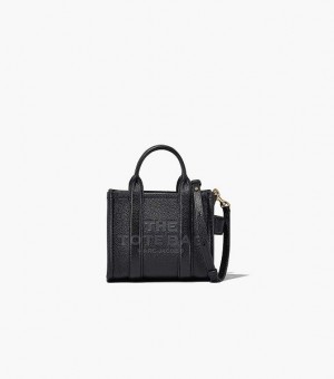 Black Women's Marc Jacobs The Leather Mini Tote Bags | 70952PJMV