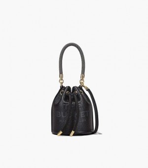 Black Women's Marc Jacobs The Leather Mini Bucket Bags | 18673IQOE