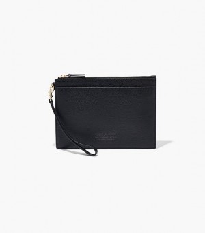 Black Women's Marc Jacobs The Leather Small Wristlet Wallets | 26403FRXI