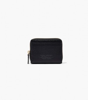 Black Women's Marc Jacobs The Leather Zip Around Wallets | 87643IDCP