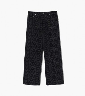 Black Women's Marc Jacobs The Monogram Denim Pants | 36248YEVW