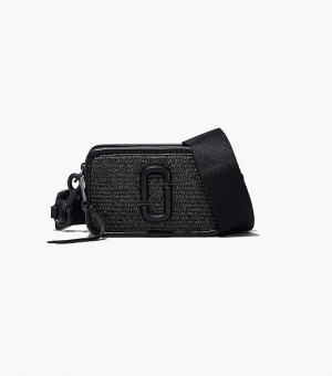 Black Women's Marc Jacobs The Woven DTM Snapshot Crossbody Bags | 61049FPYK