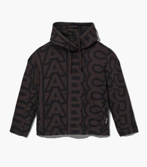 Black / Grey Women's Marc Jacobs The Monogram Oversized Hoodie | 71839VOAF