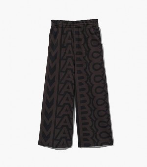 Black / Grey Women's Marc Jacobs The Monogram Oversized Sweats Pants | 65094PWQN