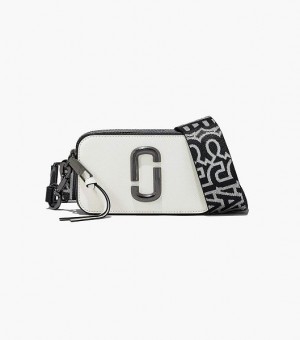 Black / White Women's Marc Jacobs The Bi-Color Snapshot Crossbody Bags | 14326CWRK