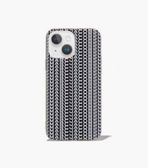 Black / White Women's Marc Jacobs The Monogram iPhone 14 Phone Case | 90137NRSU