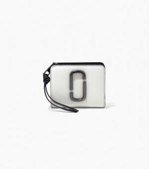 Black / White Women's Marc Jacobs The Snapshot Mini Compact Wallets | 30487ZKAV