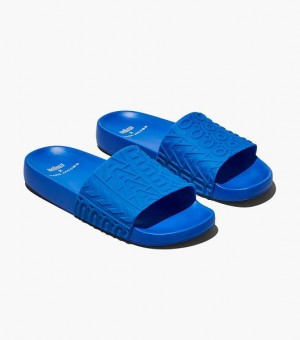 Blue Women's Marc Jacobs Melissa x Marc Jacobs Slides | 48576WDZY