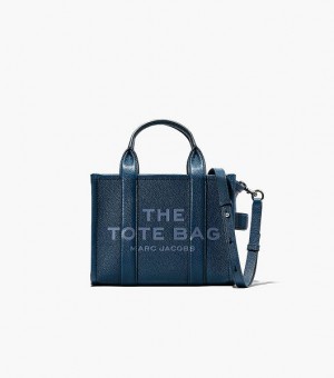 Blue Women's Marc Jacobs The Leather Small Tote Bags | 23076ENTI