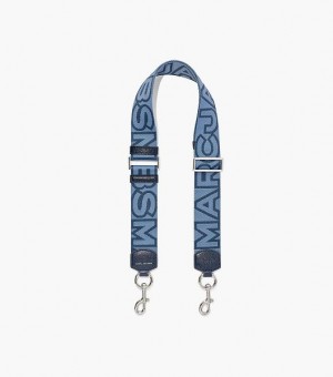 Blue / Multicolor Women's Marc Jacobs The Outline Logo Webbing Strap | 83249EOBA