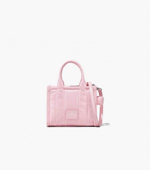 Bubblegum Women's Marc Jacobs The Shiny Crinkle Leather Mini Tote Bags | 75139WCKI