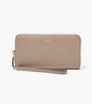 Cement Women's Marc Jacobs The Slim 84 Continental Wristlet Wallets | 94138HUKM