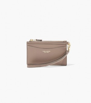 Cement Women's Marc Jacobs The Slim 84 Top Zip Wristlet Wallets | 07594OEQU