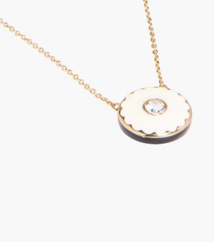 Cream / Gold Women's Marc Jacobs The Medallion Pendants | 06215BAJC