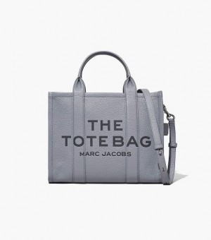 Grey Women's Marc Jacobs The Leather Medium Tote Bags | 73916COGM