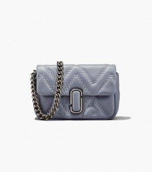 Grey Women's Marc Jacobs The Quilted Leather J Marc Shoulder Bags | 50267IDWB