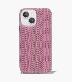 Grey / Brown / Pink Women's Marc Jacobs The Monogram iPhone 14 Plus Phone Case | 58607FWQR