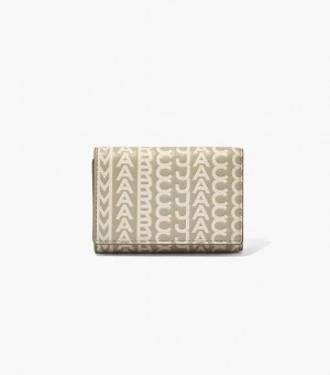 Khaki Women's Marc Jacobs The Monogram Medium Trifold Wallets | 47321VSCA