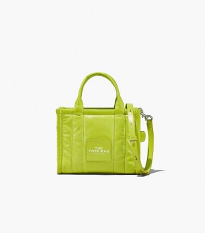 Light Green Women's Marc Jacobs The Shiny Crinkle Leather Small Tote Bags | 24197CYUL