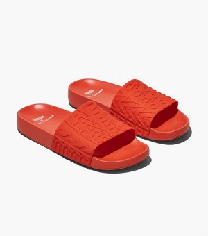 Orange Women's Marc Jacobs Melissa x Marc Jacobs Slides | 59307BHLP