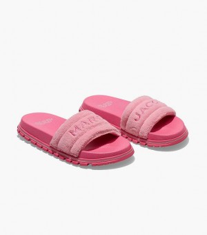 Pink Women's Marc Jacobs The Terry Slides | 89750KBXI