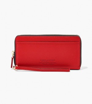 Red Women's Marc Jacobs The Leather Continental Wallets | 14983DGSV