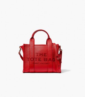 Red Women's Marc Jacobs The Leather Small Tote Bags | 07213UDWH