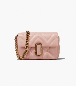 Rose Women's Marc Jacobs The Quilted Leather J Marc Shoulder Bags | 78052YJUM