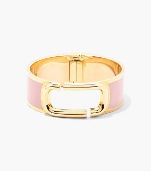 Rose / Gold Women's Marc Jacobs The J Marc Large Hinge Bangles | 95843MWVD