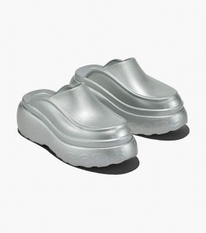 Silver Women's Marc Jacobs Melissa x Marc Jacobs Clogs | 94217PYDK