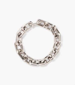 Silver Women's Marc Jacobs The J Marc Chain Link Bracelets | 06984JFAW