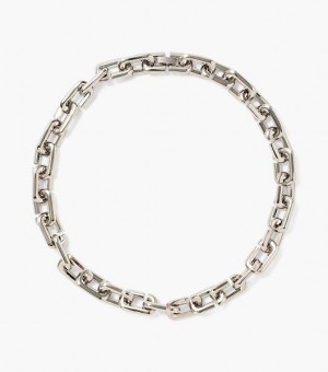 Silver Women's Marc Jacobs The J Marc Chain Link Necklaces | 82541IUDR