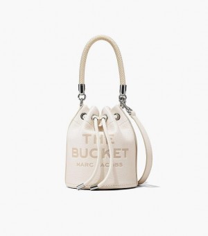 Silver Women's Marc Jacobs The Leather Bucket Bags | 20368RQYT