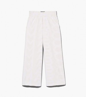 White Women's Marc Jacobs The Monogram Oversized Sweats Pants | 28035EMLW