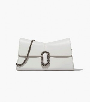 White Women's Marc Jacobs The St. Marc Convertible Clutch Bags | 47625DIUW