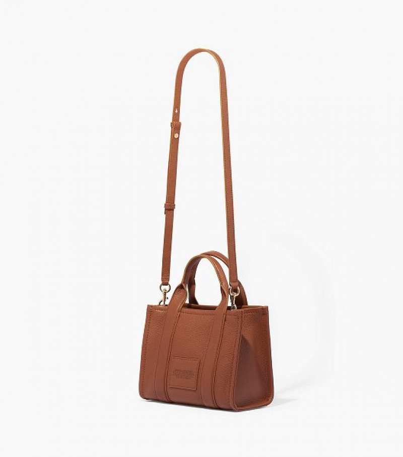 Argan Oil Women's Marc Jacobs The Leather Small Tote Bags | 46287GWPO