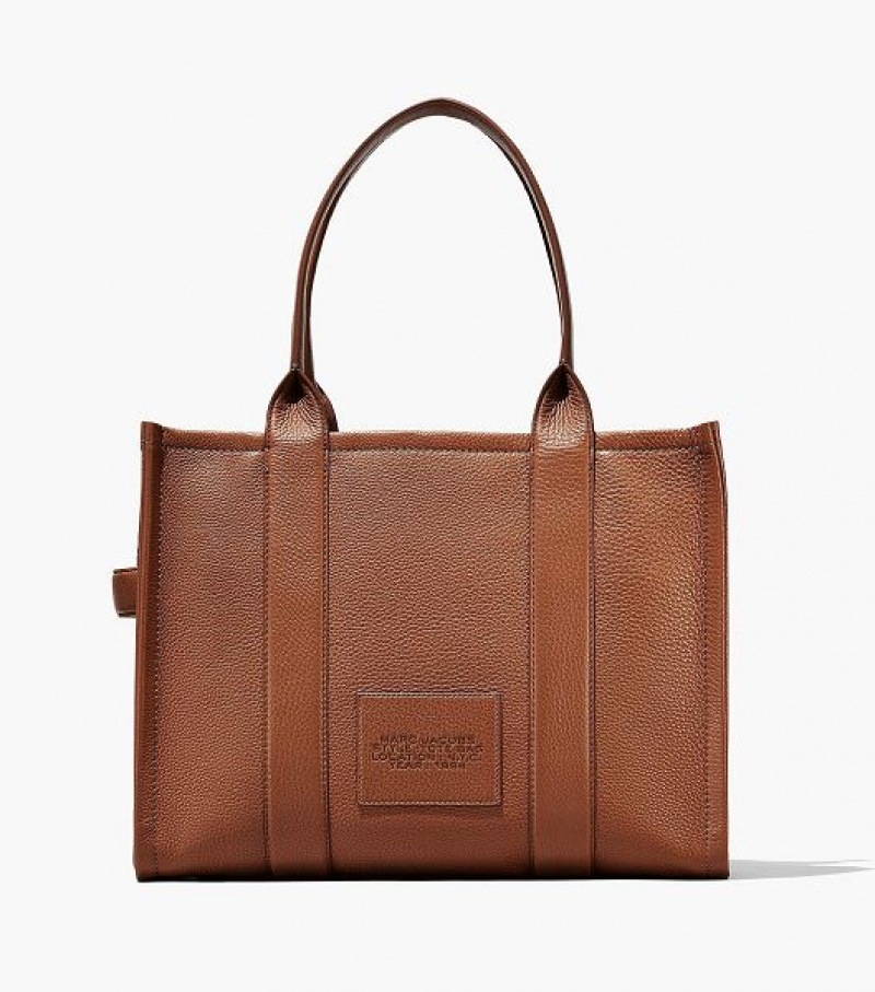 Argan Oil Women's Marc Jacobs The Leather Large Tote Bags | 58203AINF