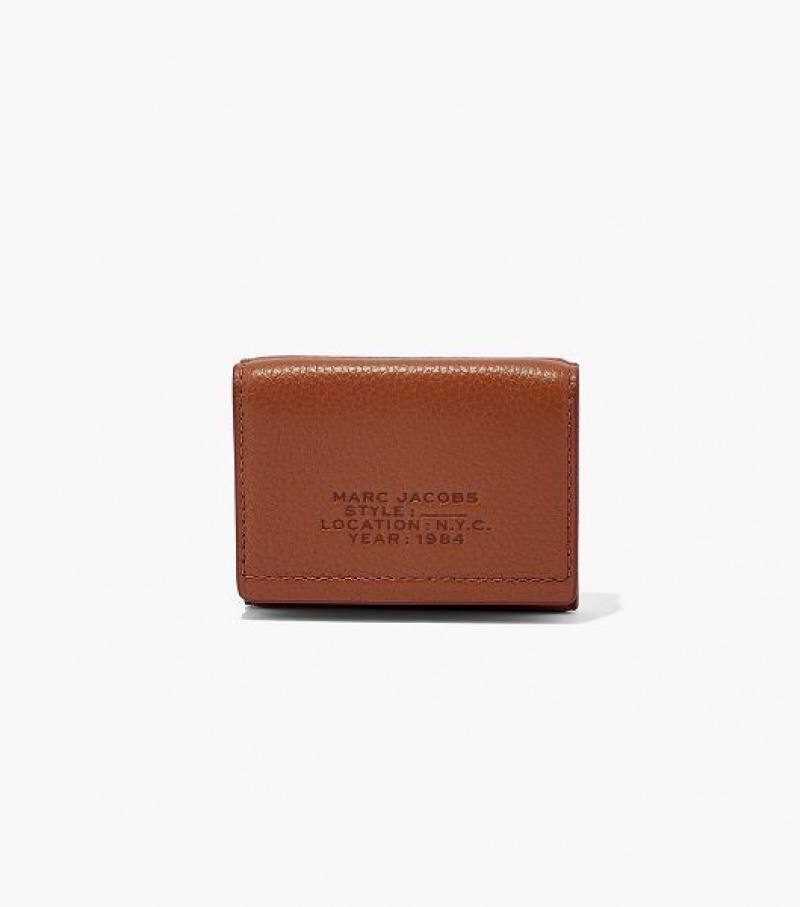 Argan Oil Women\'s Marc Jacobs The Leather Medium Trifold Wallets | 80957WJHF