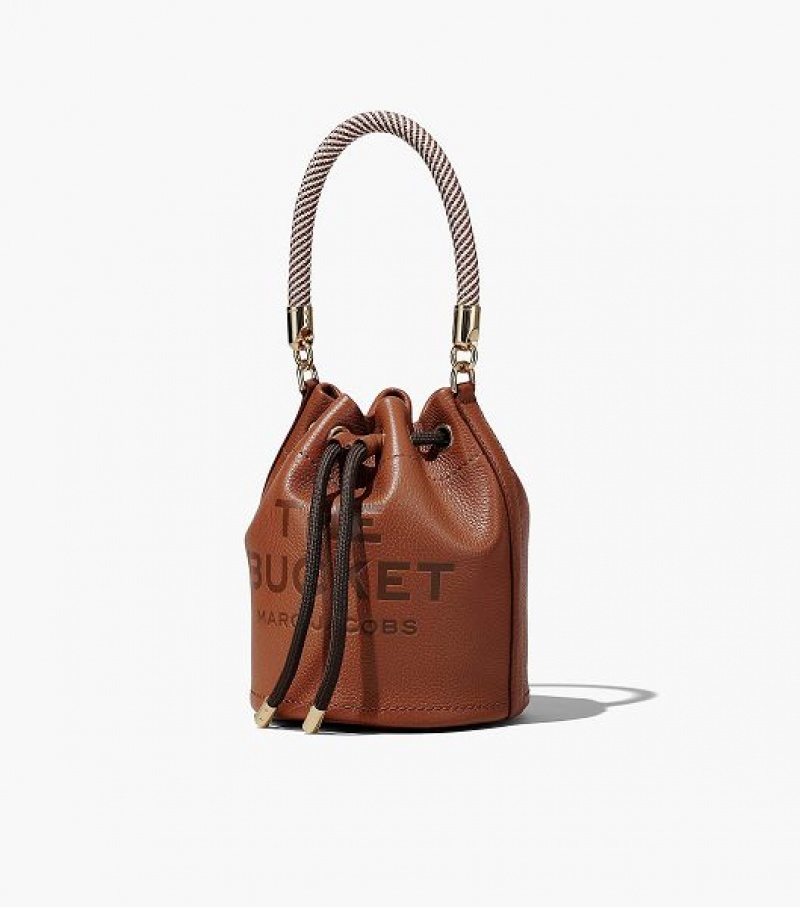 Argan Oil Women's Marc Jacobs The Leather Bucket Bags | 18530OWMZ