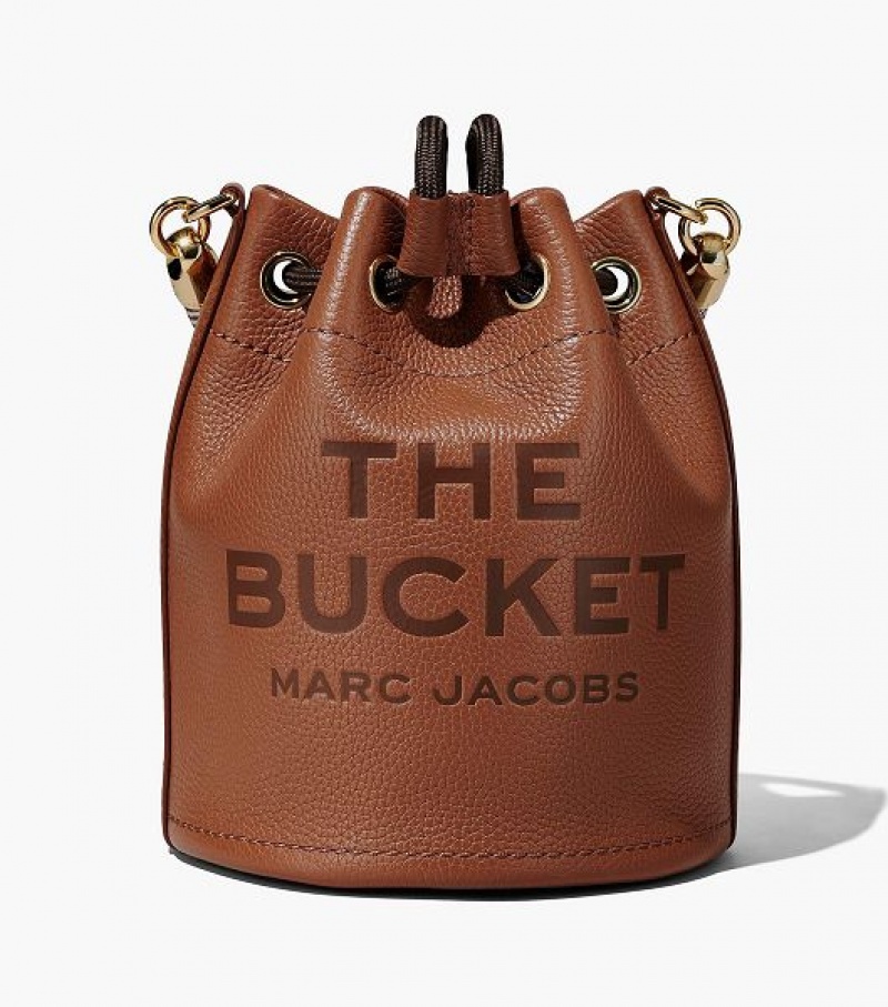 Argan Oil Women's Marc Jacobs The Leather Bucket Bags | 18530OWMZ