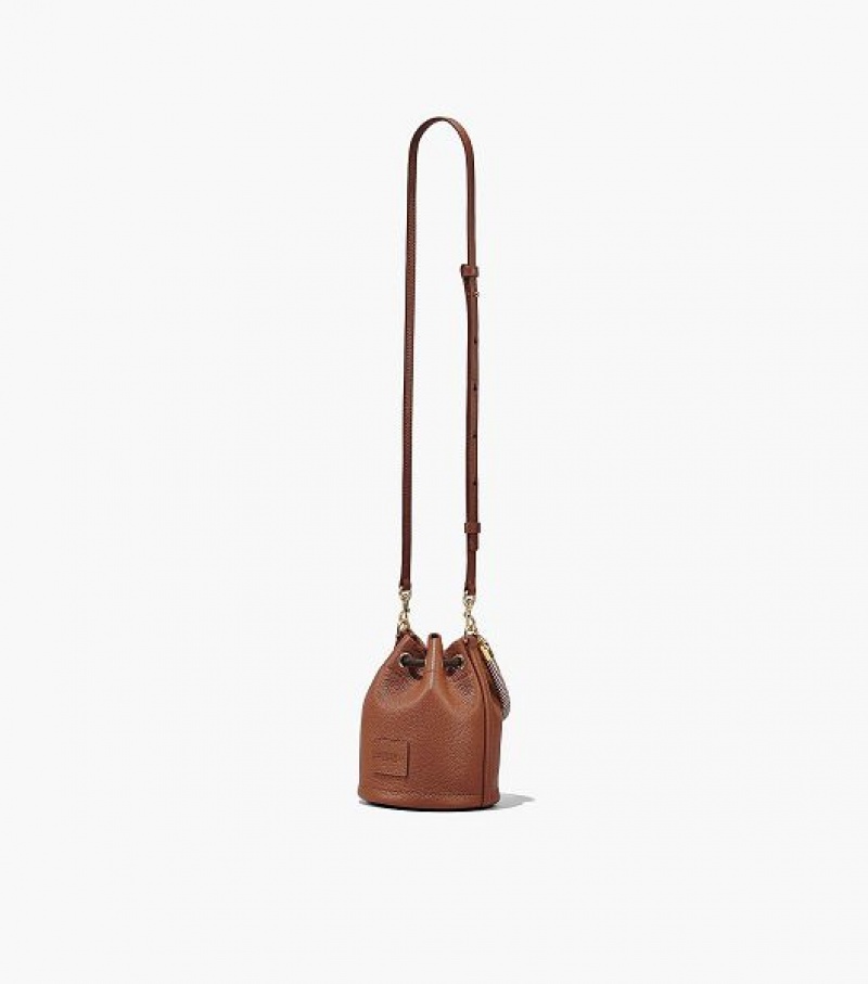 Argan Oil Women's Marc Jacobs The Leather Mini Bucket Bags | 82560SORA